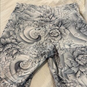 Floral Gray Kids Leggings